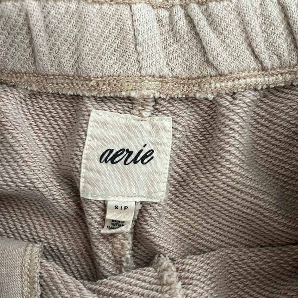 Aerie Cozy Beige Knit Set- note sizes in description. - Picture 2 of 3